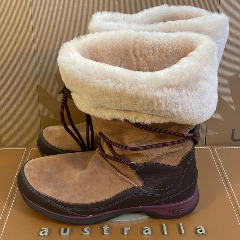 Brand New Womens UGG Orellen Chestnut Thinsulate Waterproof Winter Snow Boots - Picture 6 of 12